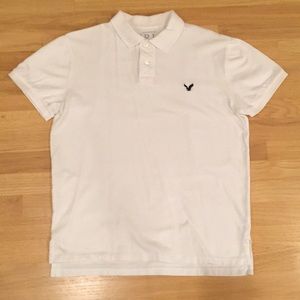 American Eagle men’s white  polo shirt